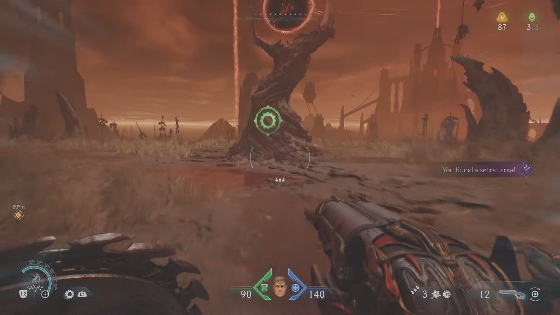 Second secret in The Forsaken Plains in Doom The Dark Ages (Image via Sportskeeda Gaming | Bethesda Softworks)